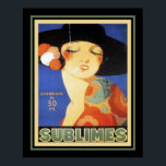 1920's Art Deco "Sublimes" Cigarette Poster<br><div class="desc">Colorful,   Archille Mauzan,  Art Deco,  Advertisement from the Roaring Twenties for Sublimes Cigarettes. 16x20 shown here. Available in other sizes,  as well as,  other products.</div>
