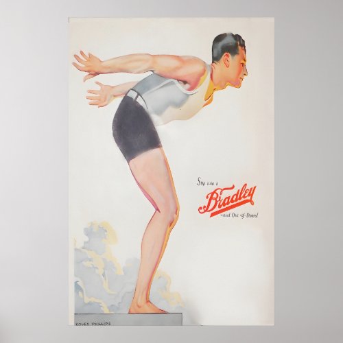  1920s Art Dco Swimwear by Coles Phillips Poster