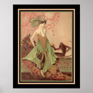 1920's Asian Art Deco Print