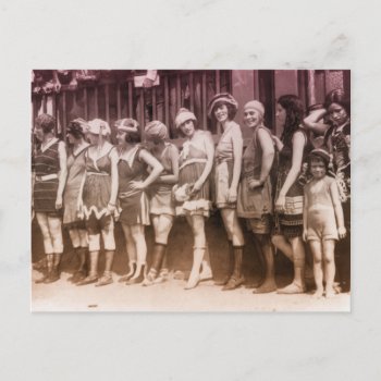 1920s Bathing Suit Contest Postcard by Gallery291 at Zazzle
