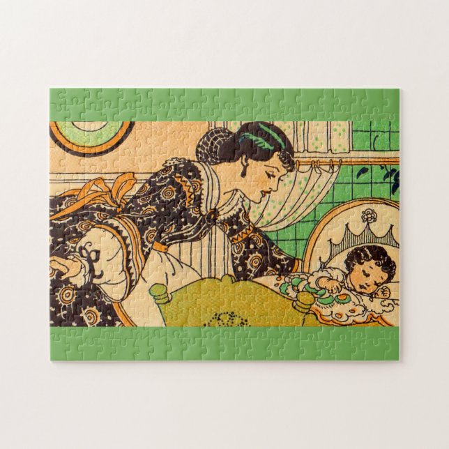 1920s beautiful mother and baby jigsaw puzzle (Horizontal)