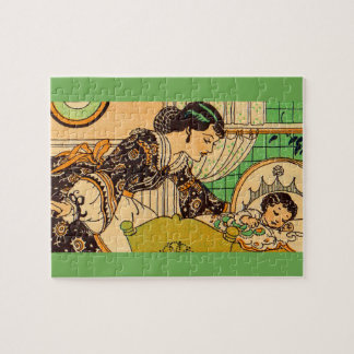 1920s beautiful mother and baby jigsaw puzzle