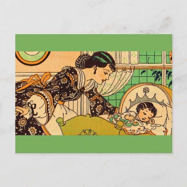 1920s beautiful mother and baby postcard (Front)