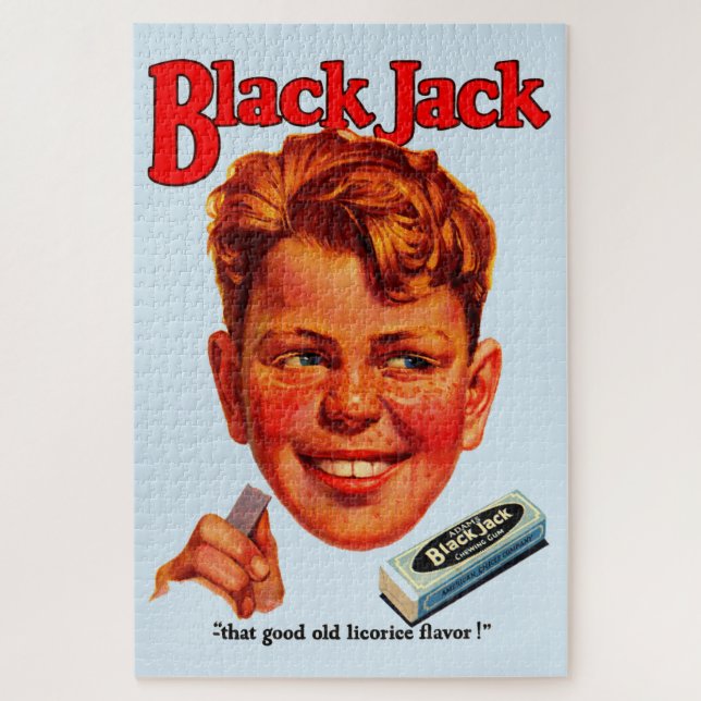 1920s Black Jack gum ad Jigsaw Puzzle (Vertical)