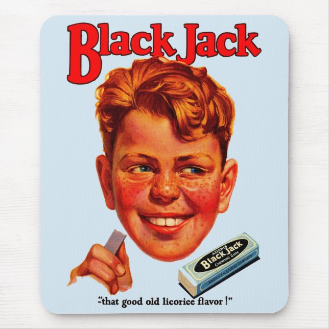 1920s Black Jack gum ad Mouse Pad (Front)
