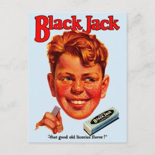 1920s Black Jack gum ad Postcard