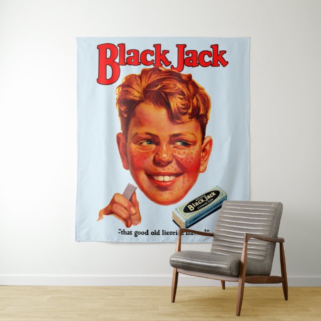 1920s Black Jack gum ad Tapestry (In Situ)