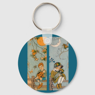 1920s boy and girl in autumn keychain