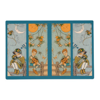 1920s boy and girl in autumn placemat
