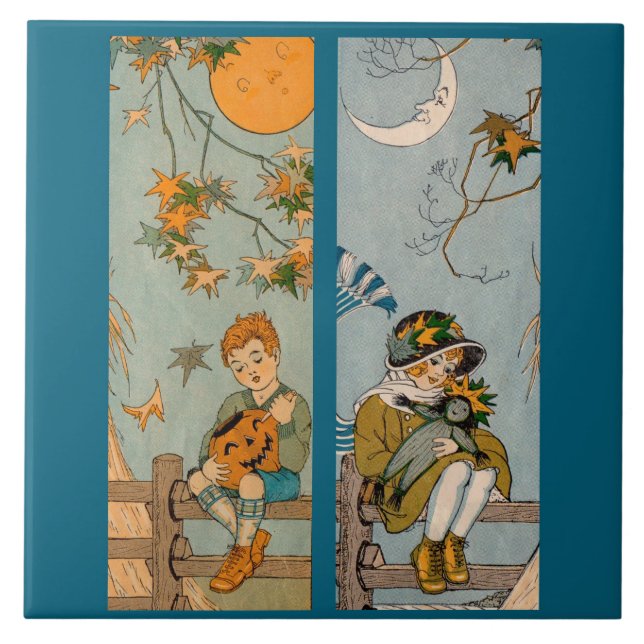 1920s boy and girl in autumn tile (Front)