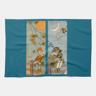 1920s boy and girl in autumn towel