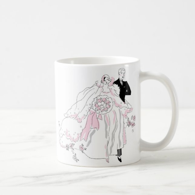 1920s Bride and Groom Coffee Mug (Right)