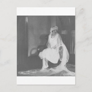 1920's Bride waiting at church Postcard