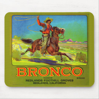 1920s Bronco fruit crate label Mouse Pad