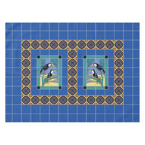 1920s Catalina Island Tile Design Tablecloth