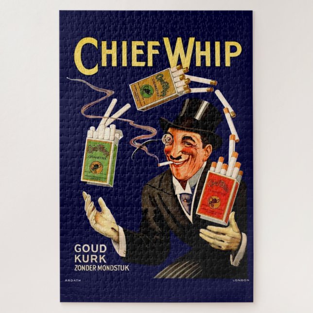 1920s Chief Whip cigarettes ad Jigsaw Puzzle (Vertical)