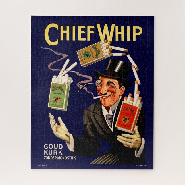1920s Chief Whip cigarettes ad Jigsaw Puzzle (Vertical)