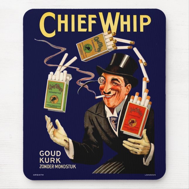 1920s Chief Whip cigarettes ad Mouse Pad (Front)