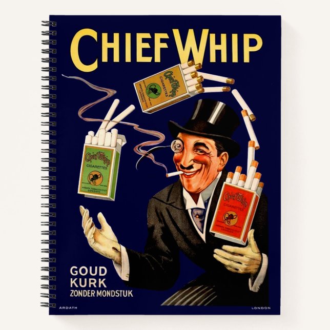 1920s Chief Whip cigarettes ad Notebook (Front)