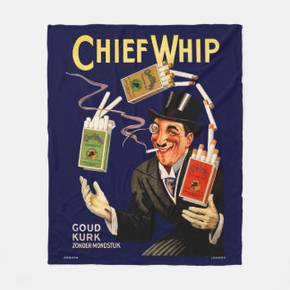 1920s Chief Whip cigarettes ad print Fleece Blanket