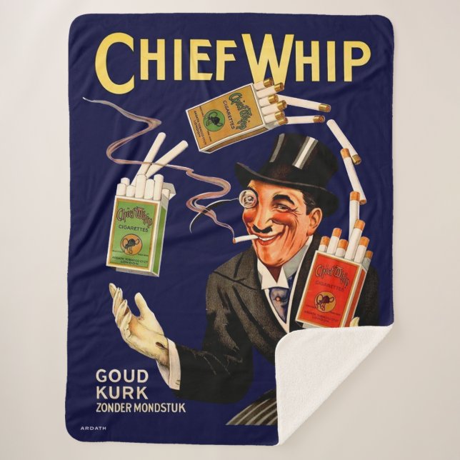1920s Chief Whip cigarettes ad Sherpa Blanket (Front)