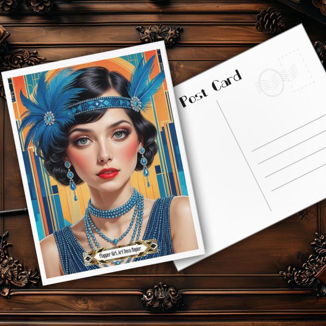 1920s Cocktail Elegance Flapper Girl  Postcard (Creator Uploaded)