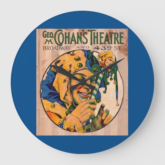 1920s Cohan’s Theatre playbill cover Large Clock (Front)