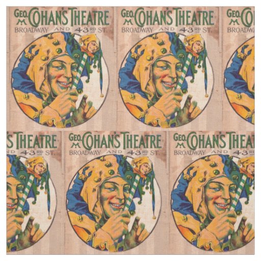 1920s Cohan’s Theatre playbill cover print Fabric