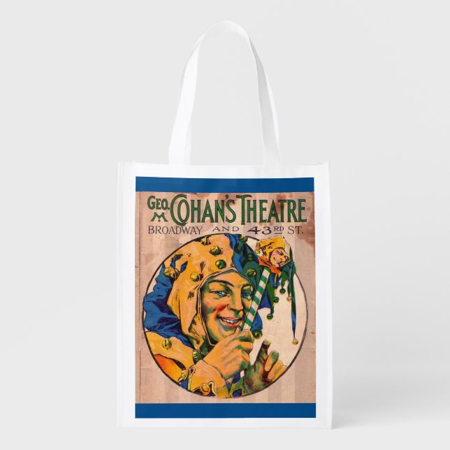 1920s Cohan’s Theatre playbill cover Reusable Grocery Bag (Front)