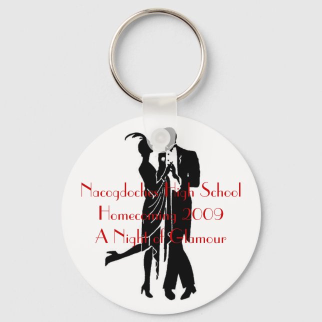 1920's couple, Nacogdoches High SchoolHomecomin... Keychain (Front)