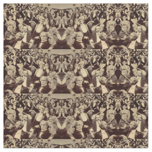 1920s crowd scene fabric