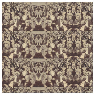 1920s crowd scene fabric