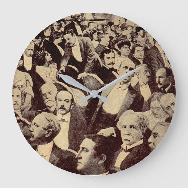 1920s crowd scene large clock (Front)