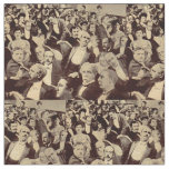 1920s crowd scene print fabric