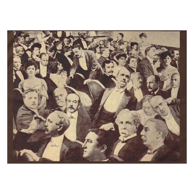 1920s crowd scene tablecloth (Front (Horizontal))