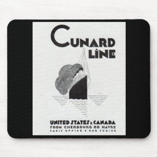 1920s Cunard Line art deco ad Mouse Pad