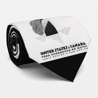 1920s Cunard Line art deco ad print Neck Tie