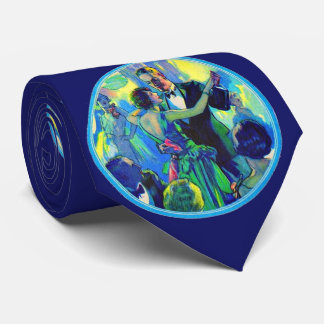 1920s dancing couple print neck tie