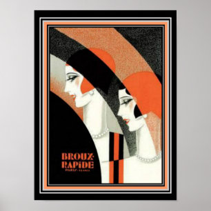 1920's Deco Broux Rapide Advertisement Print