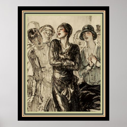 1920s Deco Magazine Illustration 16 x 20 Poster