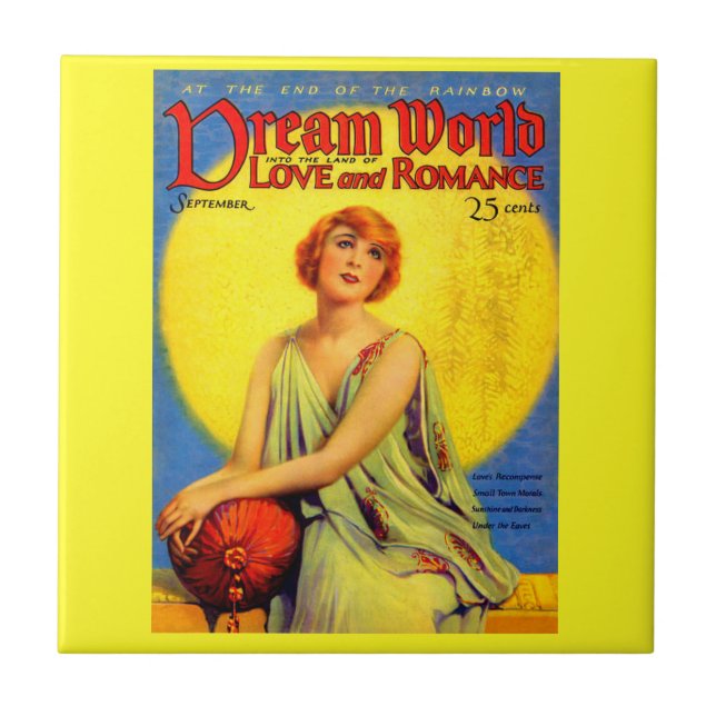 1920s Dream World magazine cover Ceramic Tile (Front)