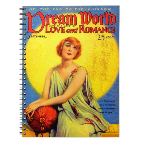 1920s Dream World magazine cover Notebook