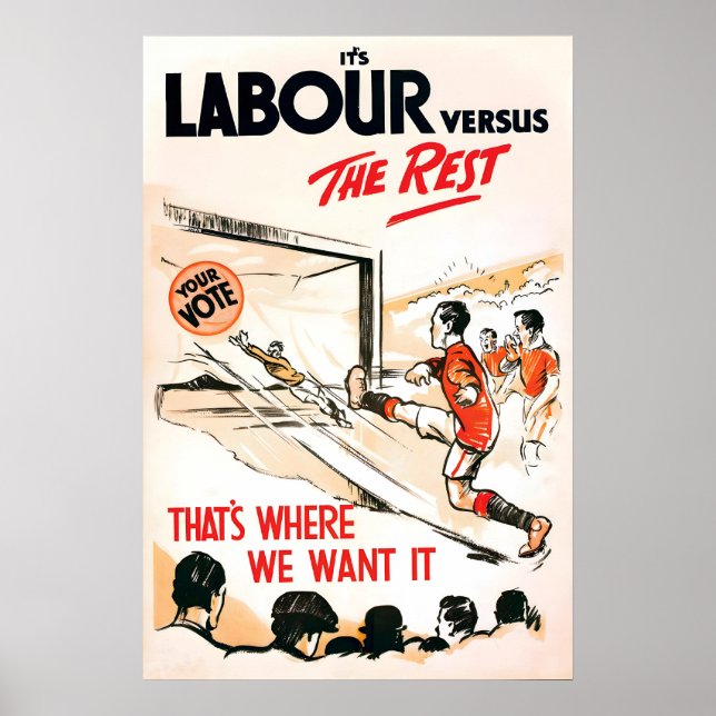 1920s Election Poster British Labour Party It's (Front)