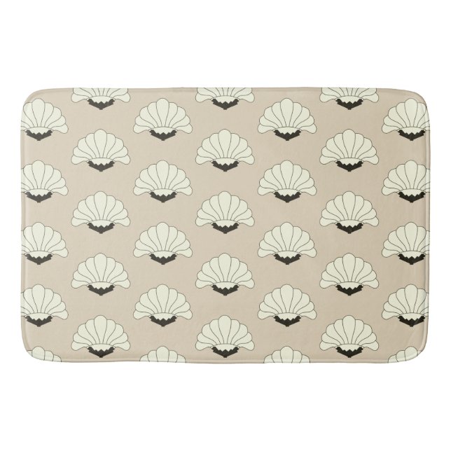 1920s Elegant Vintage Art Deco Flowers Bathroom Mat (Front)