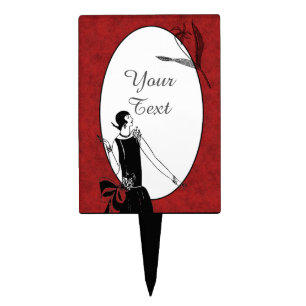 1920s Fashion Show Custom Text Cake Topper