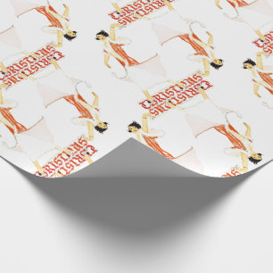 1920s Flapper Christmas Wrapping Paper