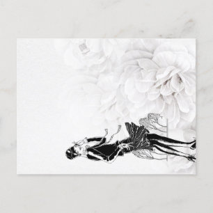 1920s Flapper Dress in Wind Postcard