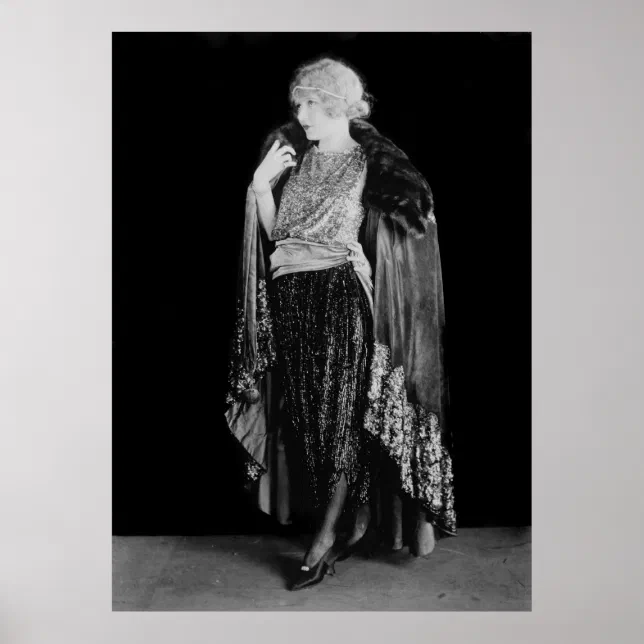 1920s Flapper Fashion and Hairstyle Poster | Zazzle