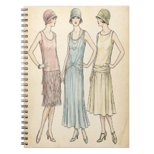 1920s Flapper Fashion Journal — Art Deco Cover