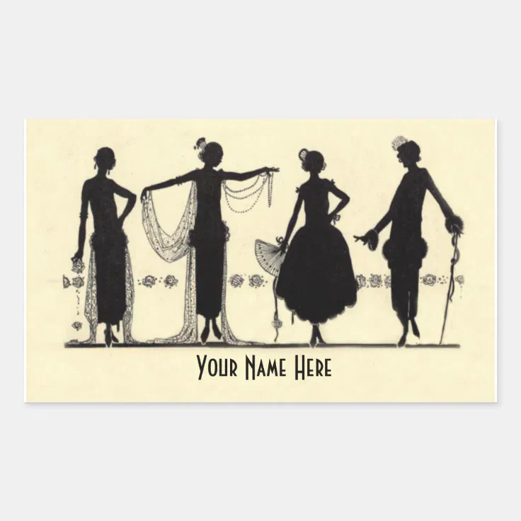 19 S Flapper Fashion Silhouette Stickers Zazzle